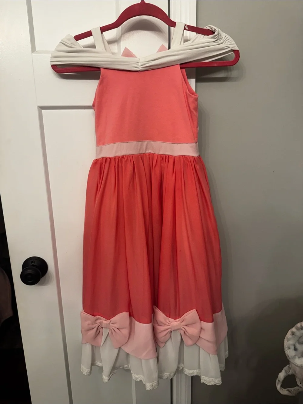 Taylor Joelle Aurora Pink Bow-Trim Costume Dress